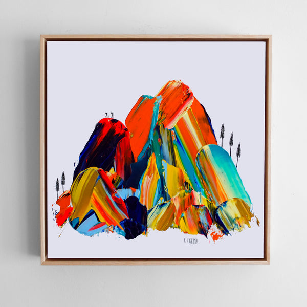 Chasing the Vibes - 18x18" Framed Original Art