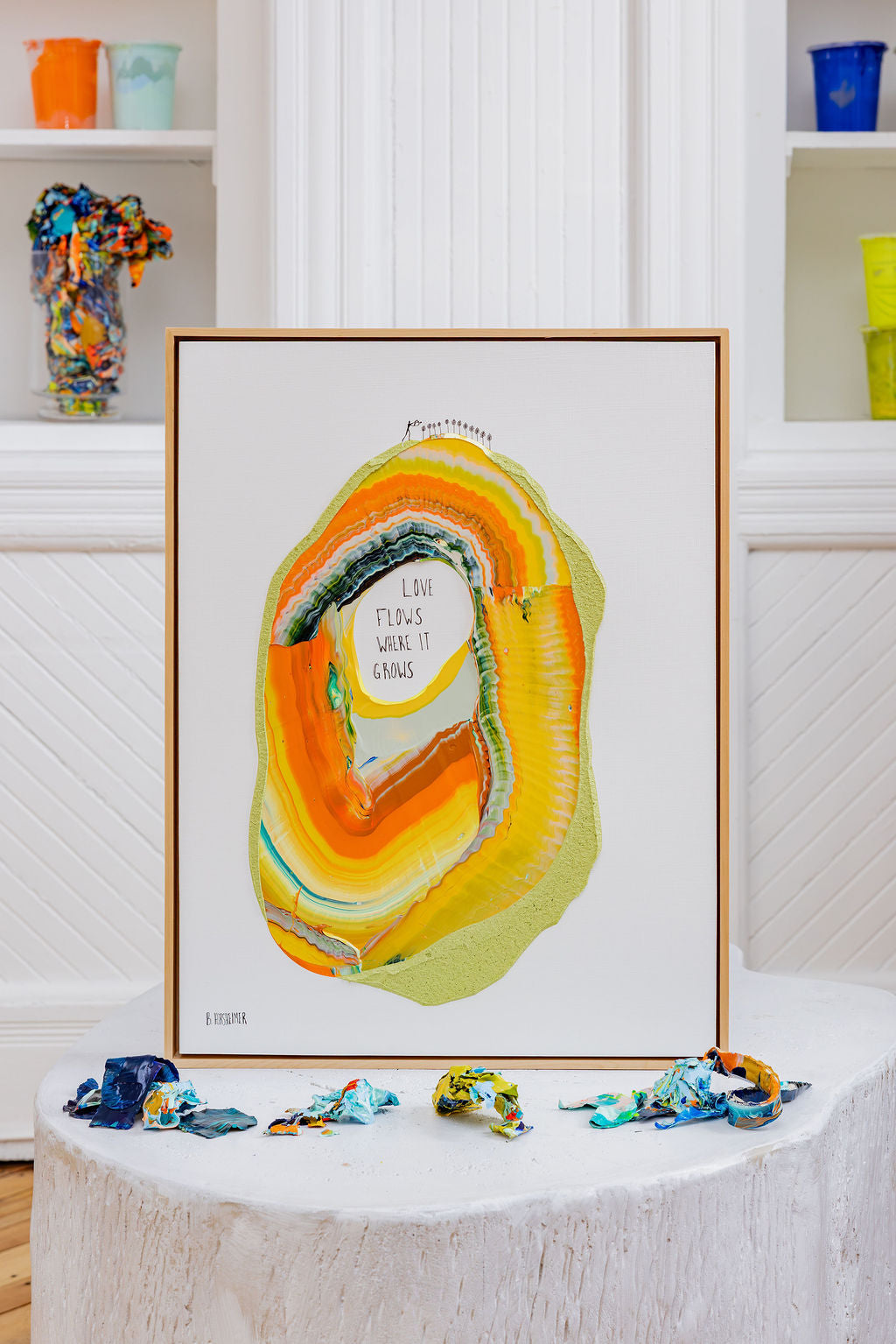 Love Flows Where It Grows — original painting, framed