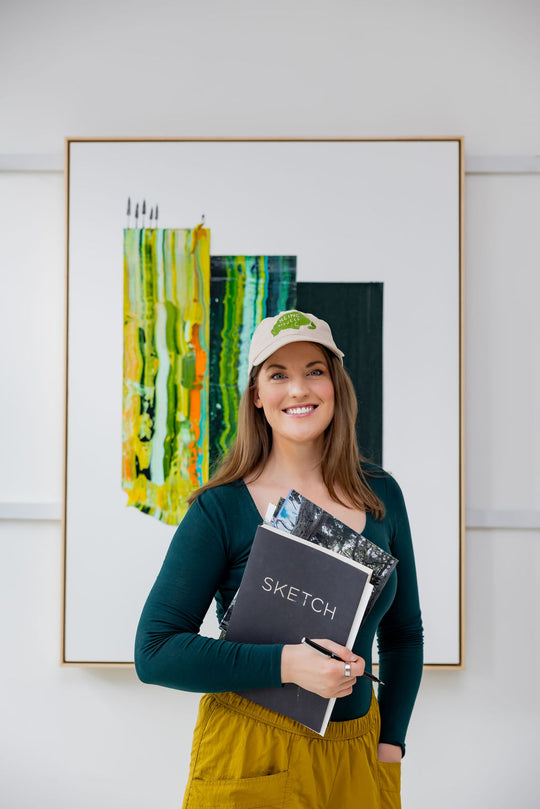 My Brain is a Mossy Green Forest - 36-48" Original Painting