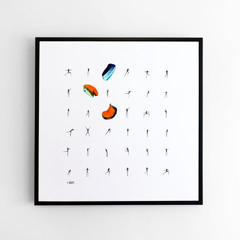 Mixer and Mingler - 30x30" Framed Original Art