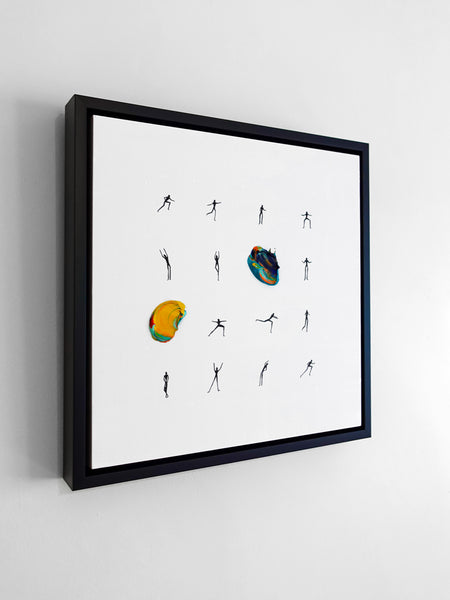 Extra-vert - 16x16" Framed Original Art