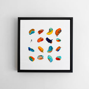 Day with Myself - 16x16" Original Framed Art