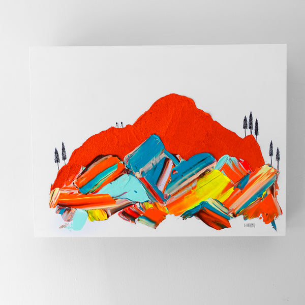 Sun-Kissed Peaks - 18x24" Original Art