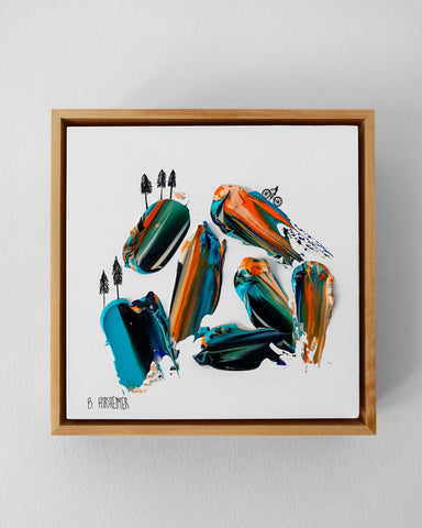 Mountain Wheels - 8x8” Original Art