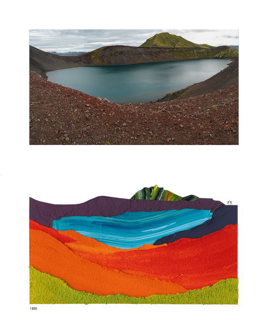 An Oversized Puddle - 24x36" Original Painting