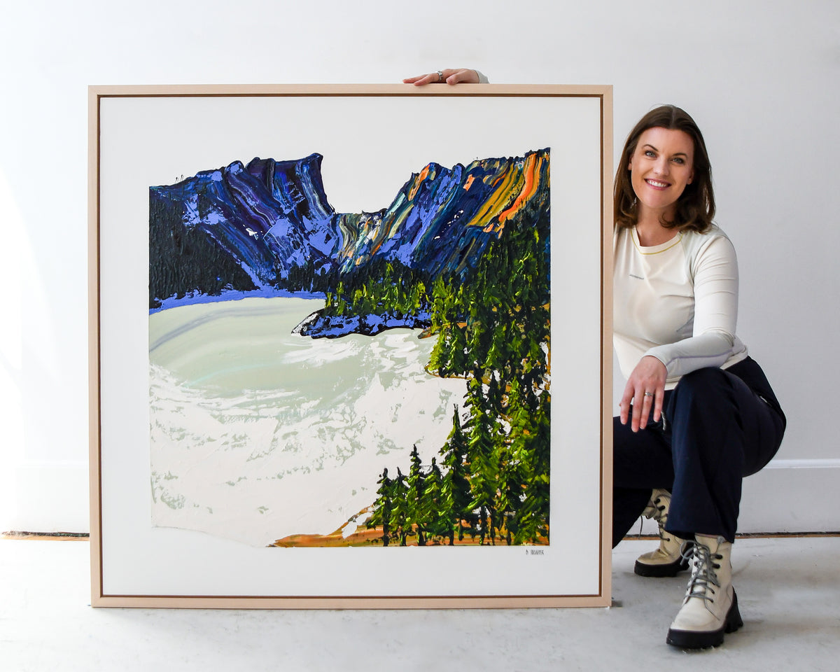 45 × 45 in, shown with the artist